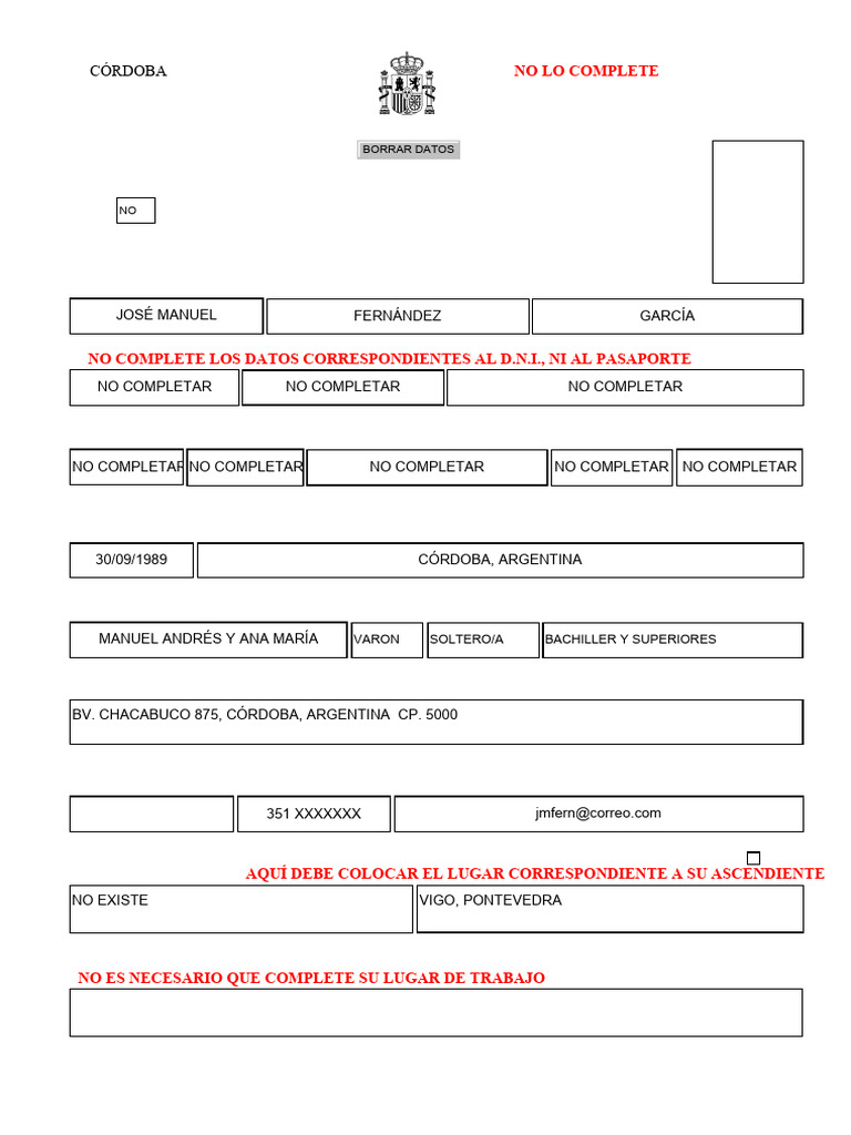 Solicitud de Inscripción como Residente | PDF | Gobierno y personalidad