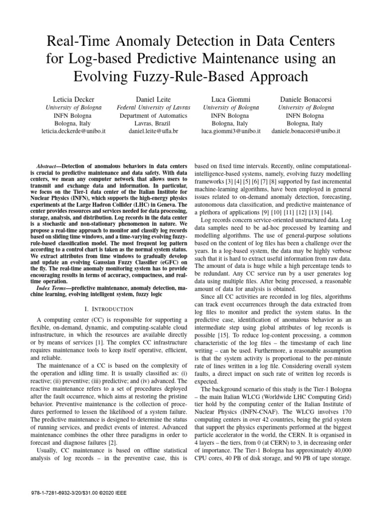 5P - Real-Time Anomaly Detection in Data Centers For Log-Based ...