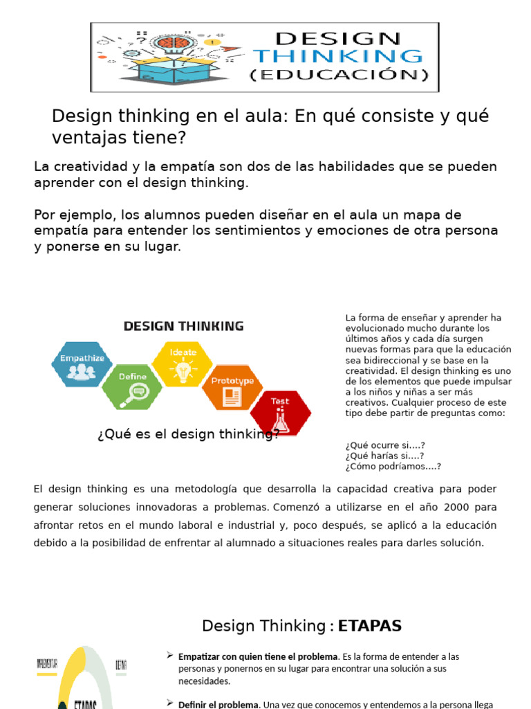 CLASE 2 2 Desing Thinking | PDF | El pensamiento de diseño | Ciencia ...