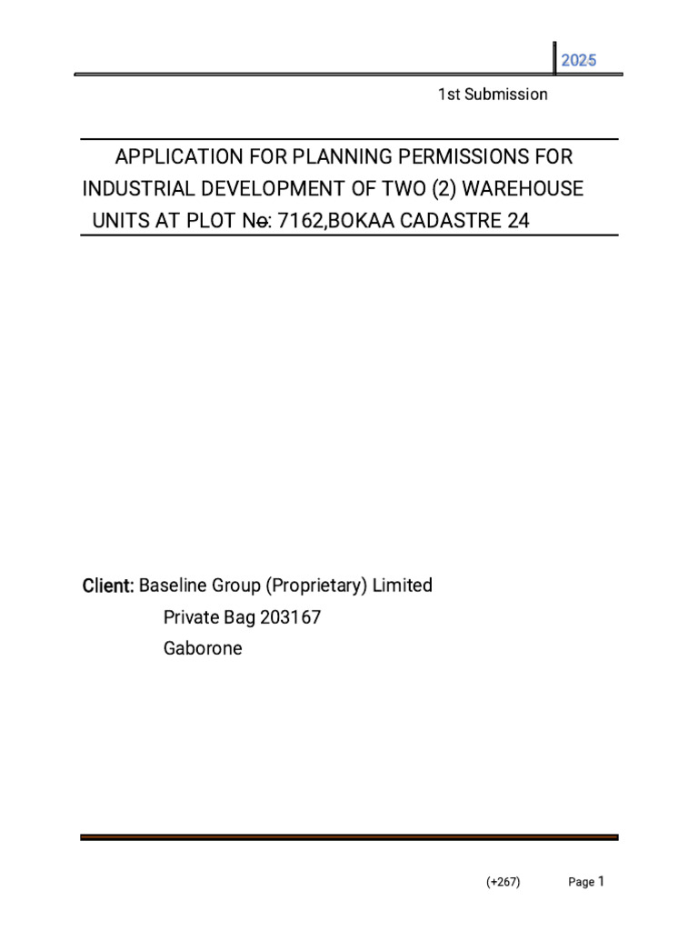 Planning Application for Two Warehouses | PDF
