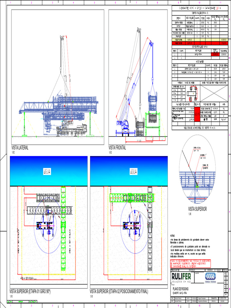 Plano de Rigging - 2022-0109 - Içamento Lança Fixa | PDF