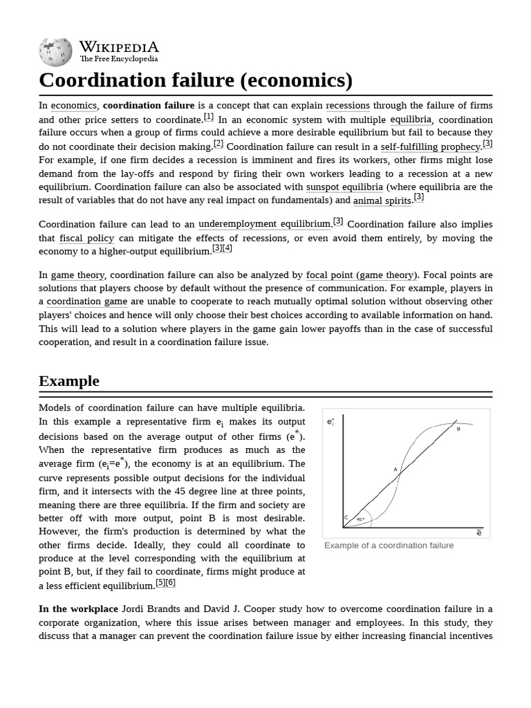 Understanding Coordination Failure in Economics | PDF | Economics ...
