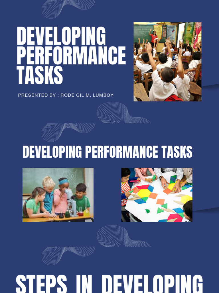 Developing Performance Tasks Guide | PDF