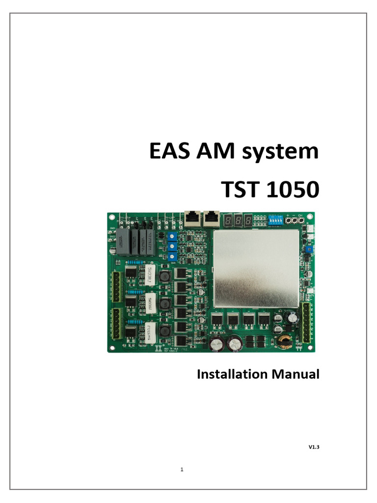 TST 1050 EAS System Installation Guide | PDF | Phase (Waves ...