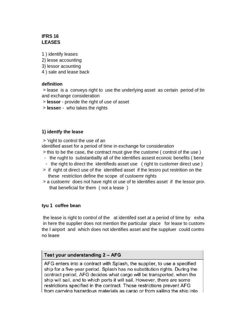 IFRS 16 Leases: Accounting Guide | PDF | Lease | Financial Capital