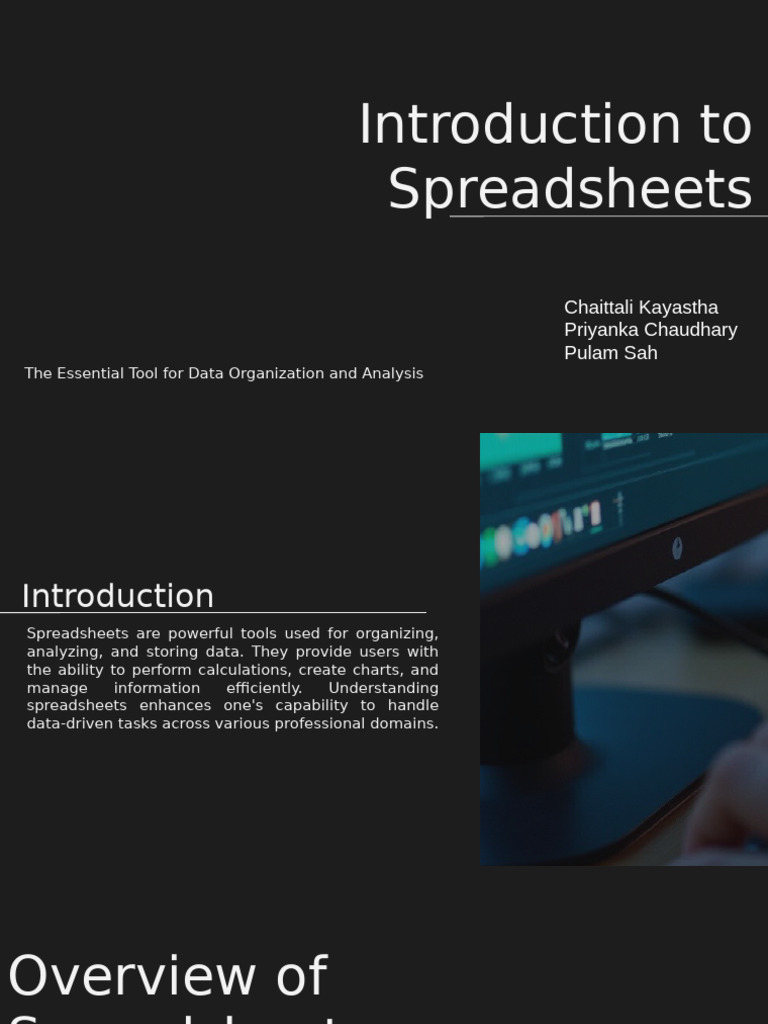 Introduction to Spreadsheets | PDF | Spreadsheet | Data Analysis