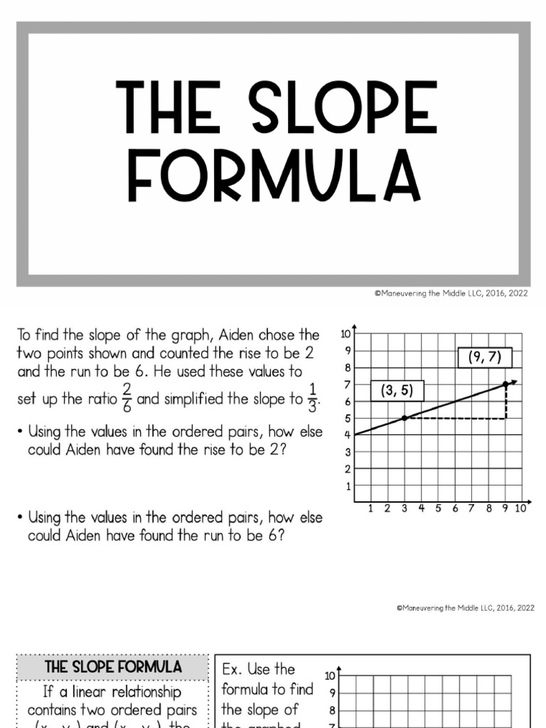 The Slope Formula | PDF