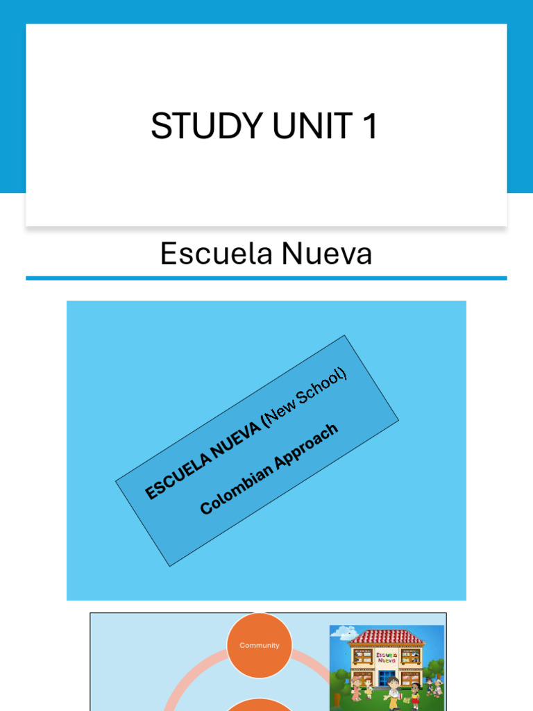 STUDY UNIT 1 - Escuela Nueva - 2025 | PDF