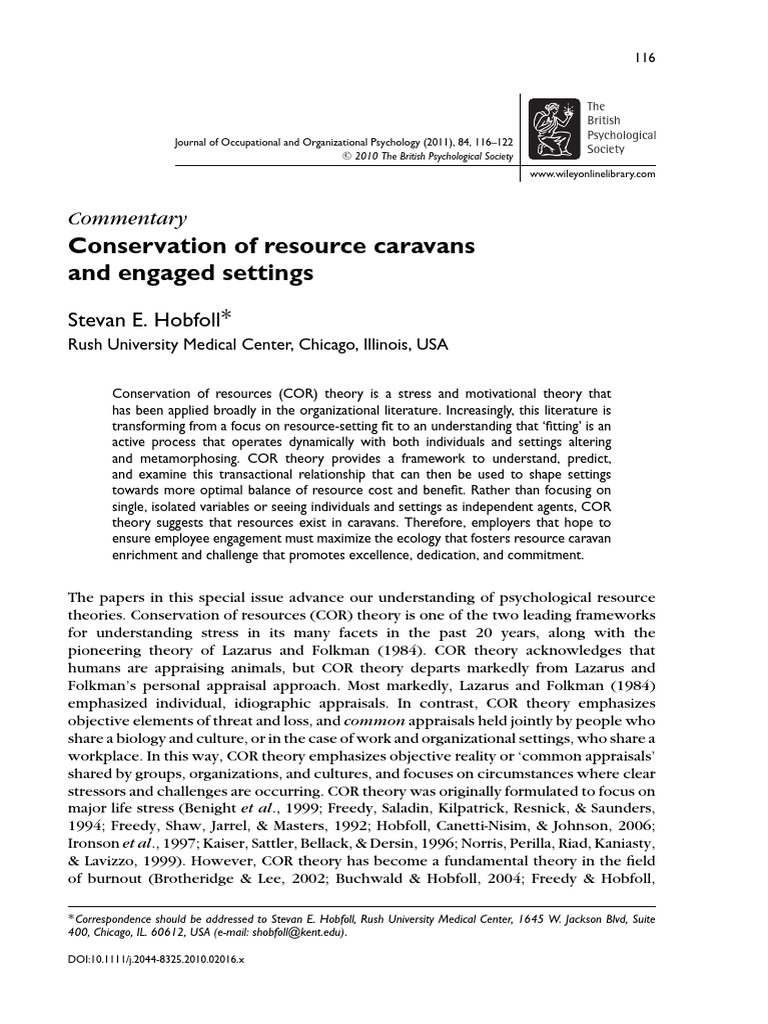 Understanding Conservation of Resources Theory | PDF | Psychology ...