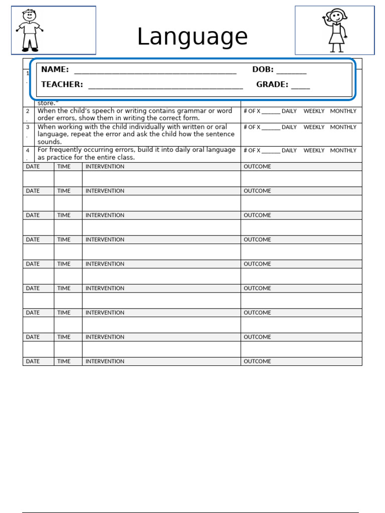 Language Intervention Strategies Guide | PDF