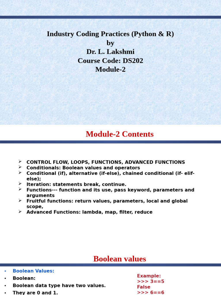 ICP Module 2 | PDF | Control Flow | Anonymous Function