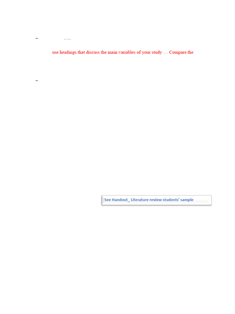 Literature Review Guide for Research | PDF