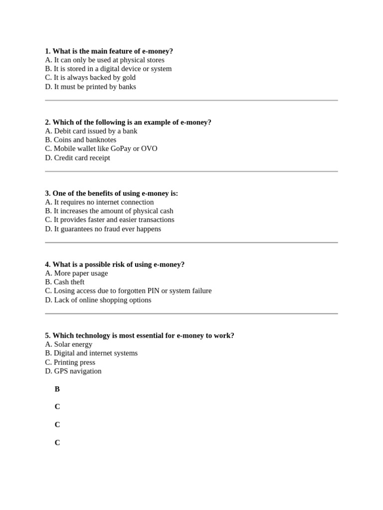 Key Features and Risks of E-Money | PDF