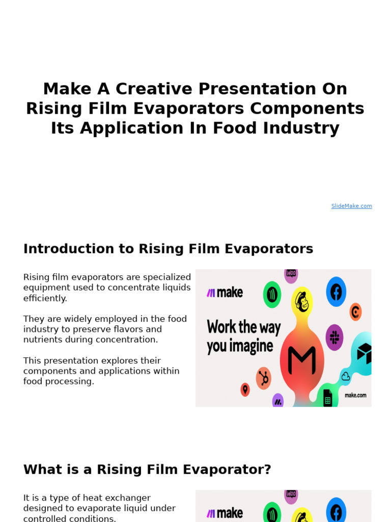 Rising Film Evaporators in Food Processing | PDF | Evaporation | Liquids