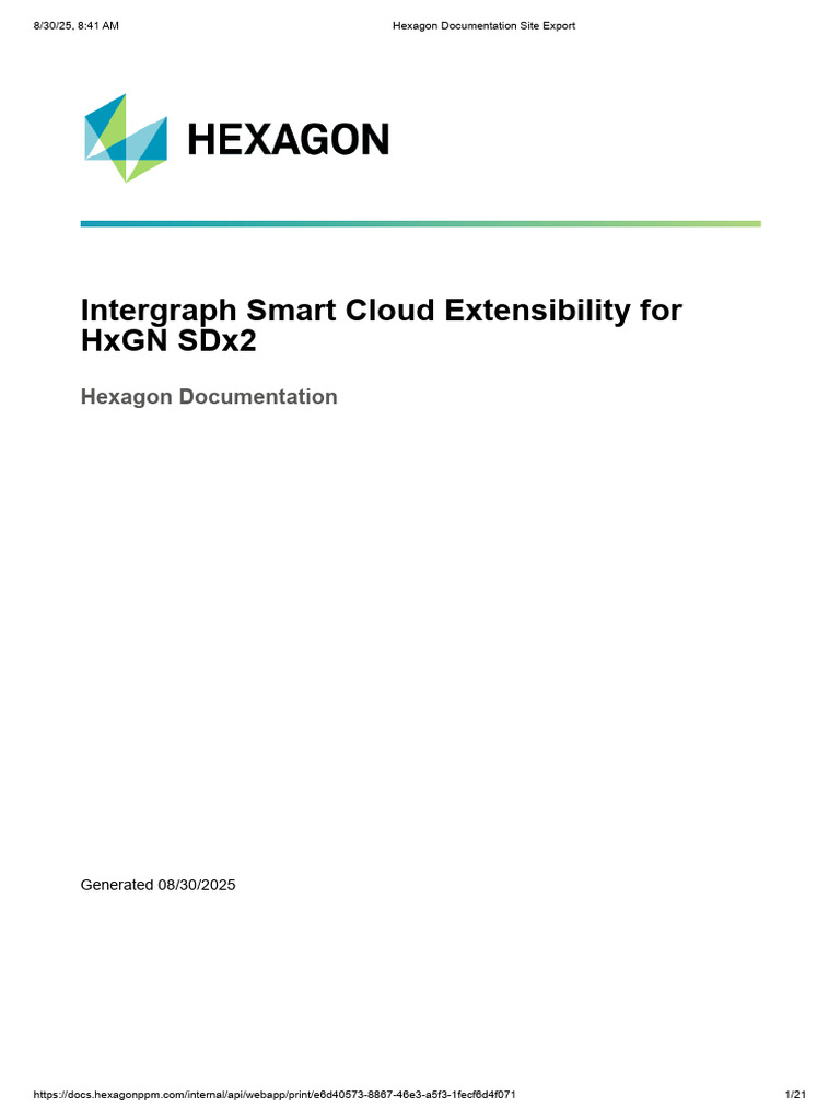 Smart Cloud Extensibility for HxGN SDx2 | PDF | Cloud Computing | License