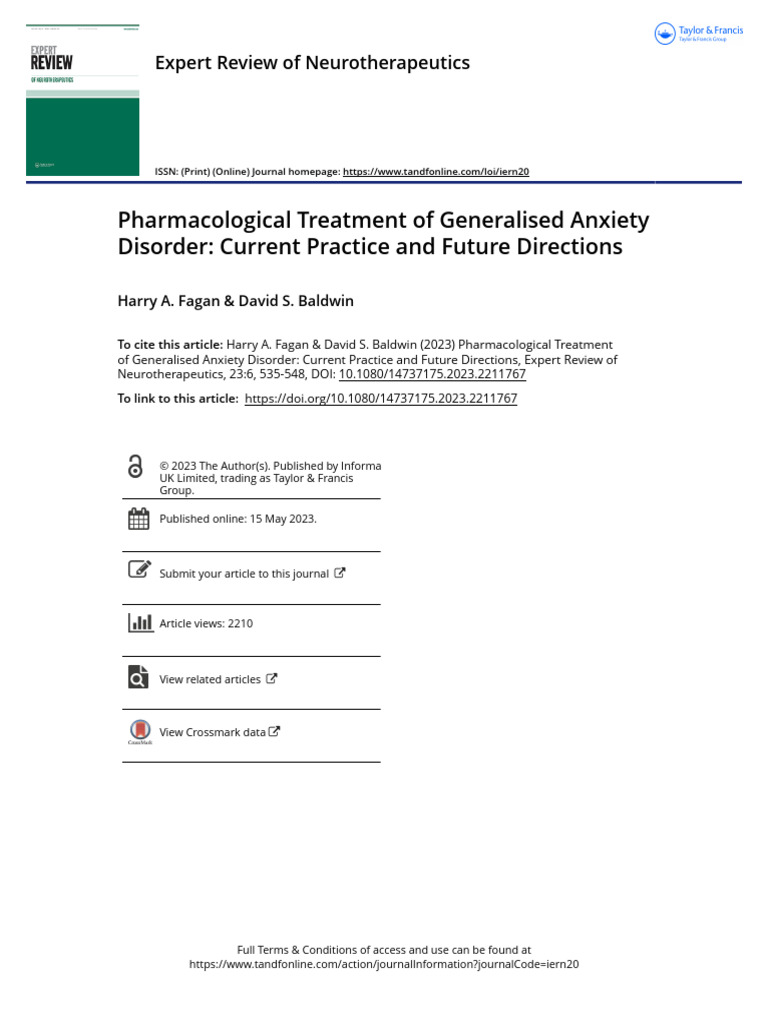 BAP Guidelines for Insomnia in GAD | PDF | Generalized Anxiety Disorder ...