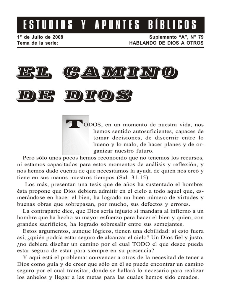 El Camino de Dios: Fe y Redención | PDF | Pecado | Creencia religiosa y ...
