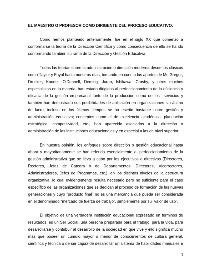 El Maestro como Líder Educativo | PDF | Maestros | Enseñando