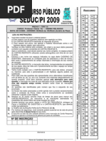 Prova Ensino Religioso Seduc