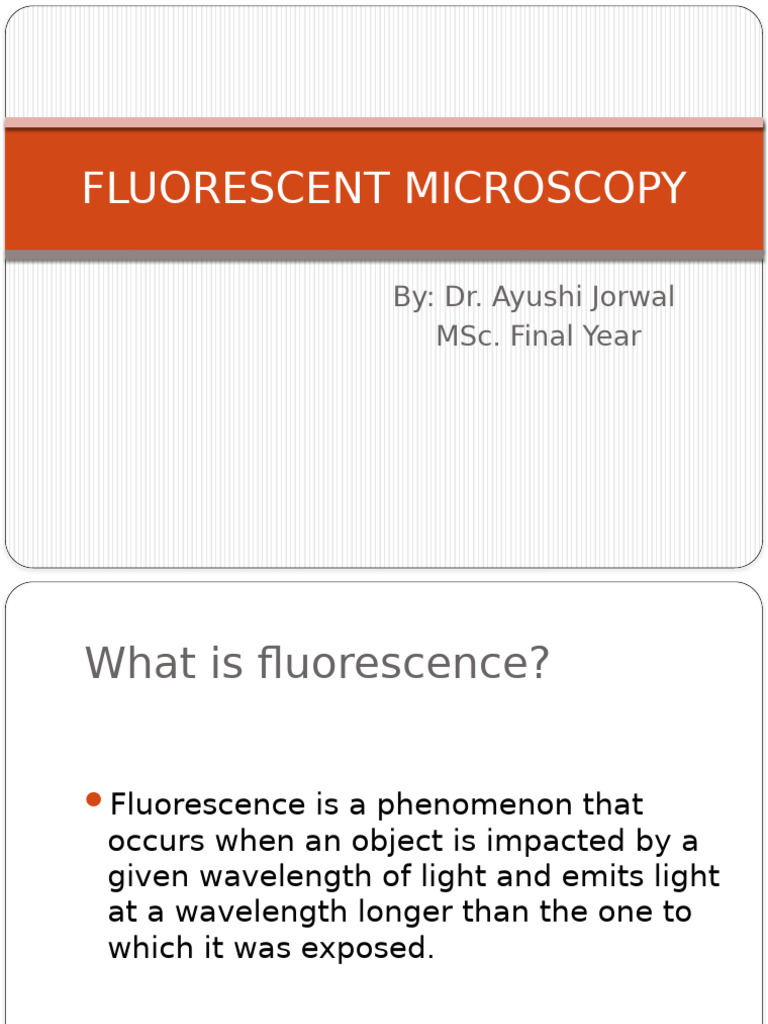 Fluorescent Microscopy Techniques Explained | PDF | Fluorescence ...