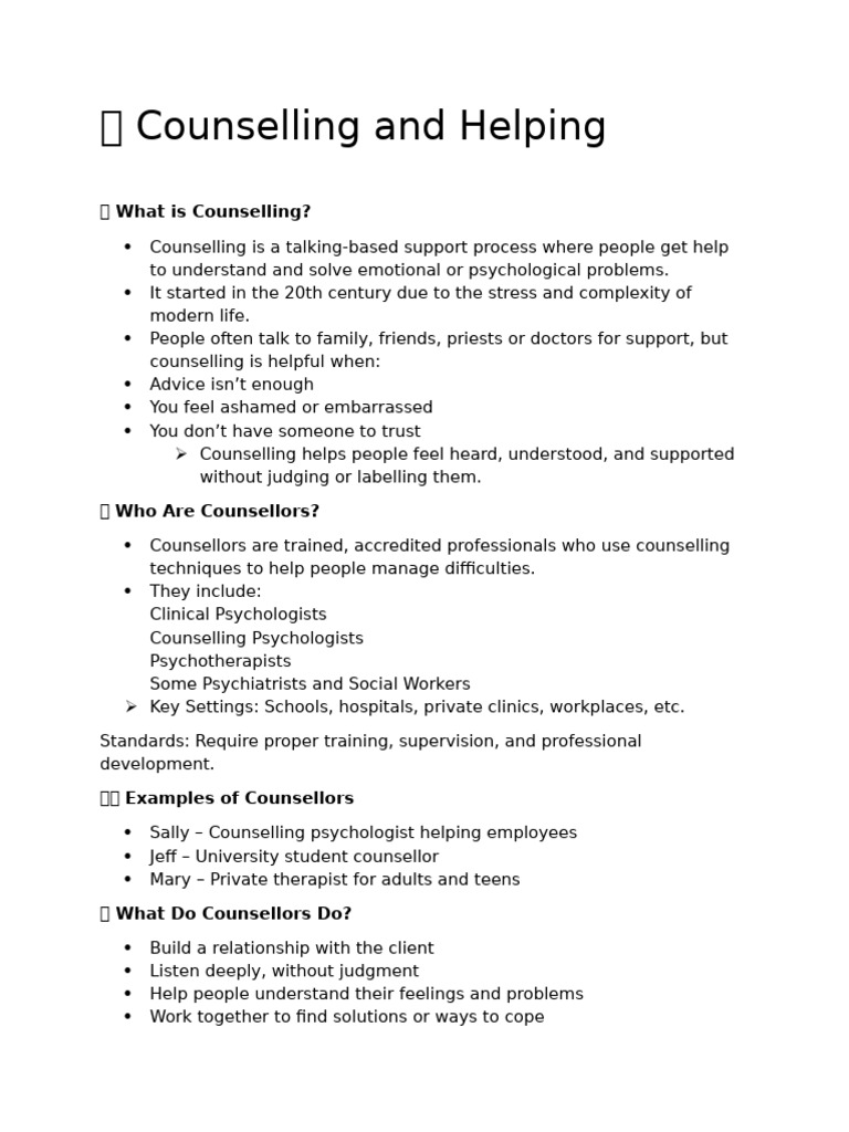 Understanding Counselling and Its Importance | PDF | Counseling ...