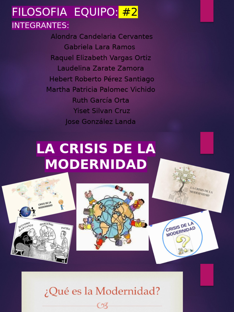Crisis de La Modernidad Unidad 2 Exposicion #2 | PDF