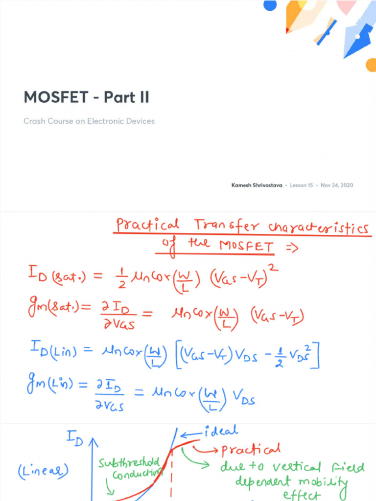 MOSFET Part II With Anno | PDF