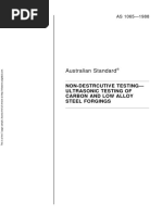 As 1065-1988 Non-Destructive Testing - Ultrasonic Testing of Carbon and Low Alloy Steel Forgings