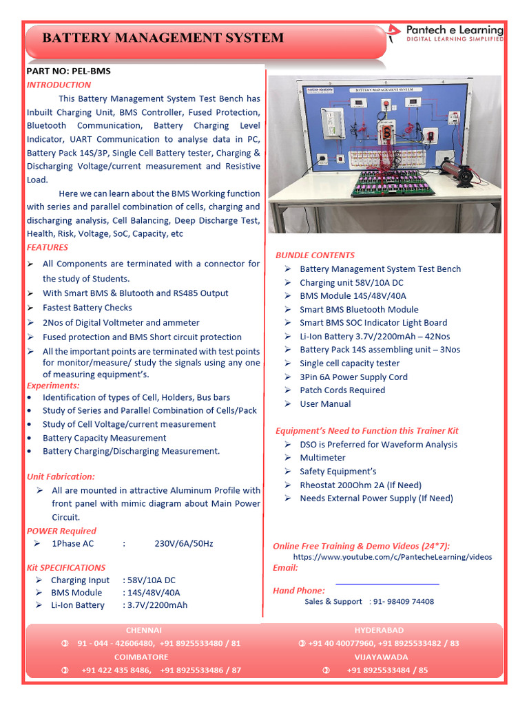 Battery Management System Test Bench | PDF | Power Supply | Electronic ...