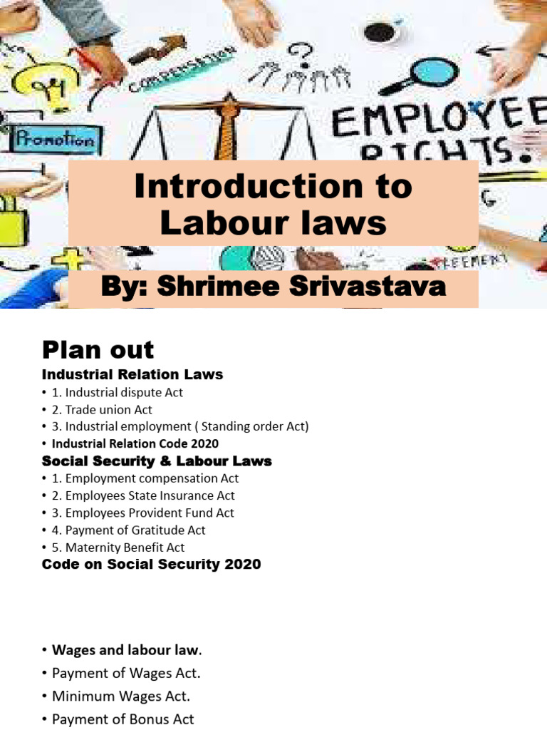 L1 - Introduction To Labour Laws Compressed | PDF | Employment | Labour Law