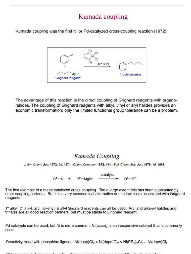 Kumada Hiyama Coupling | PDF