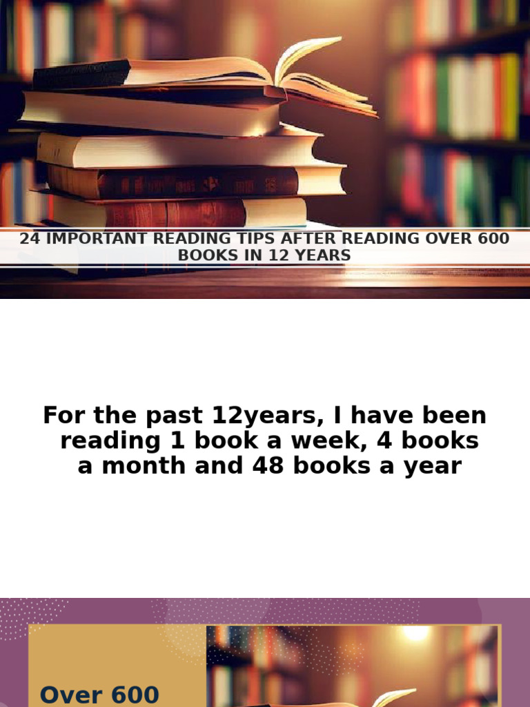 24 Essential Reading Tips for Growth | PDF | Books