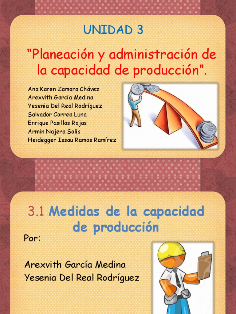 Unidad 3 Planeacion y Admon de La Capacidad de Produccion Calidad Industrias
