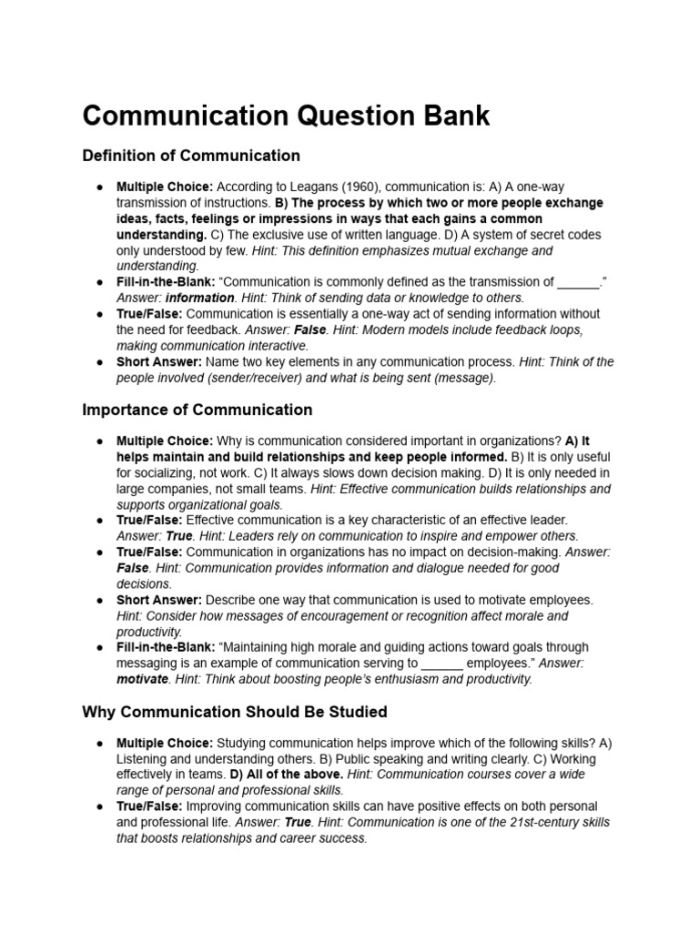Understanding Communication Essentials | PDF | Communication | Information