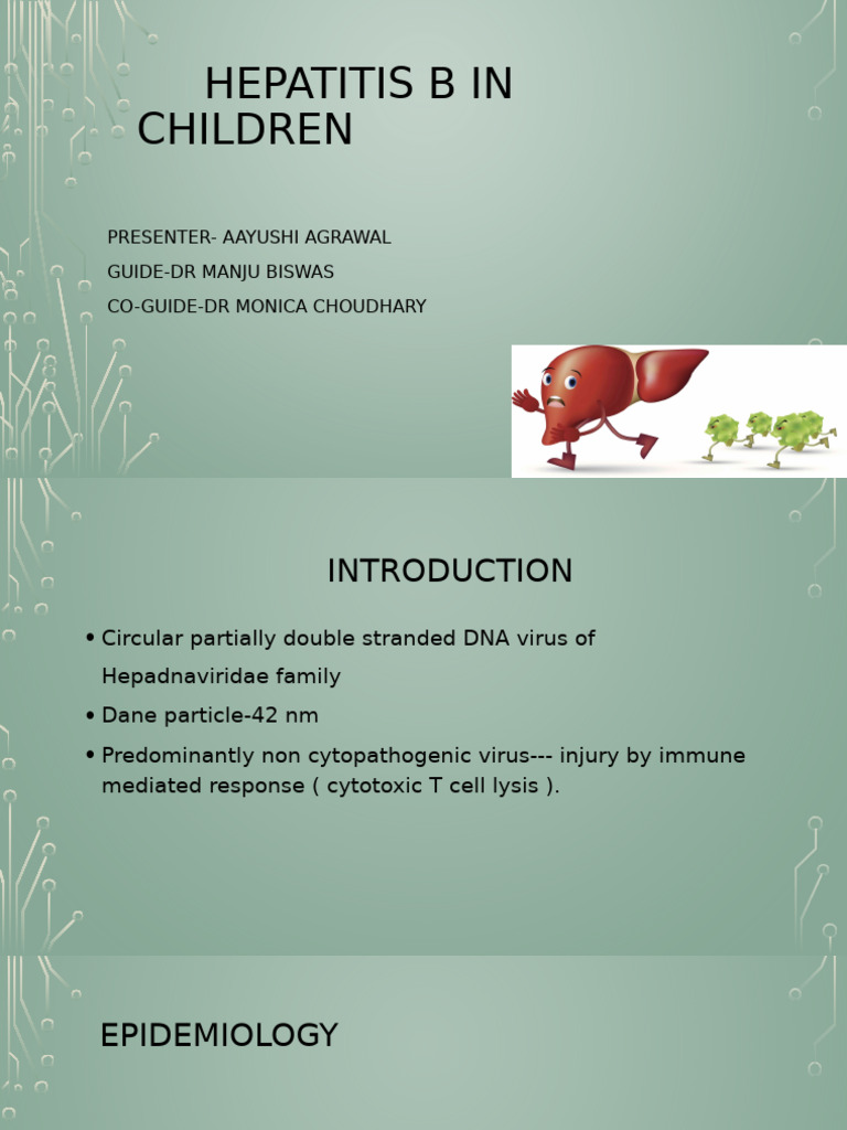 Hepatitis B in Children: Overview and Management | PDF | Hepatitis B ...