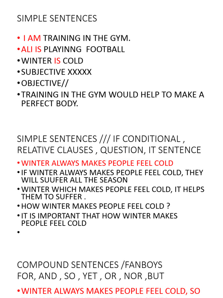Simple Sentencesa 220208 182057 | PDF