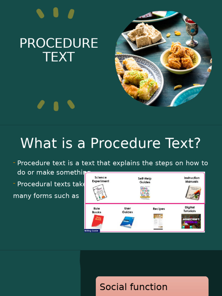Understanding Procedure Texts | PDF