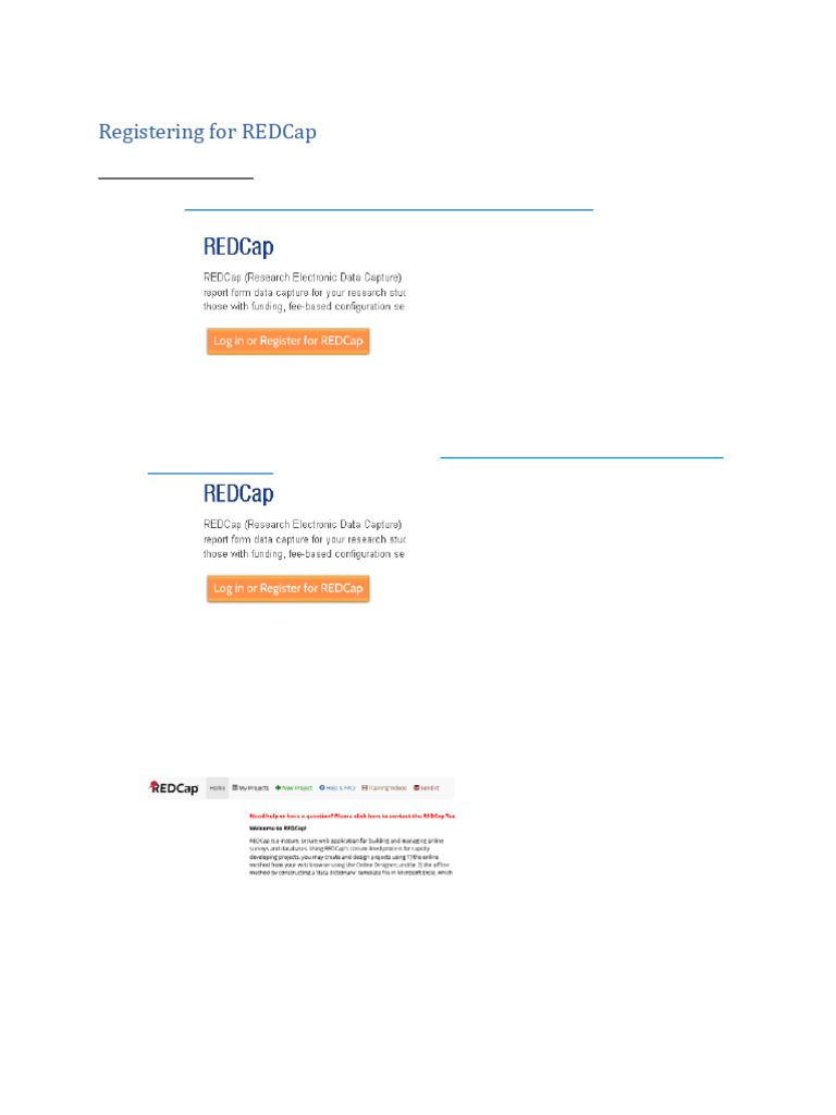 REDCap Registration Guide for UFL Users | PDF