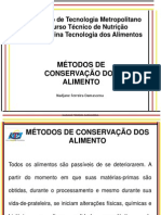 Métodos de Conservação