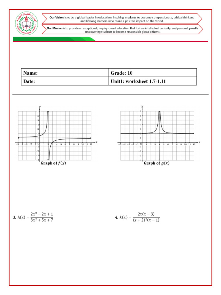 Limit Analysis of Rational Functions | PDF | Mathematical Relations ...