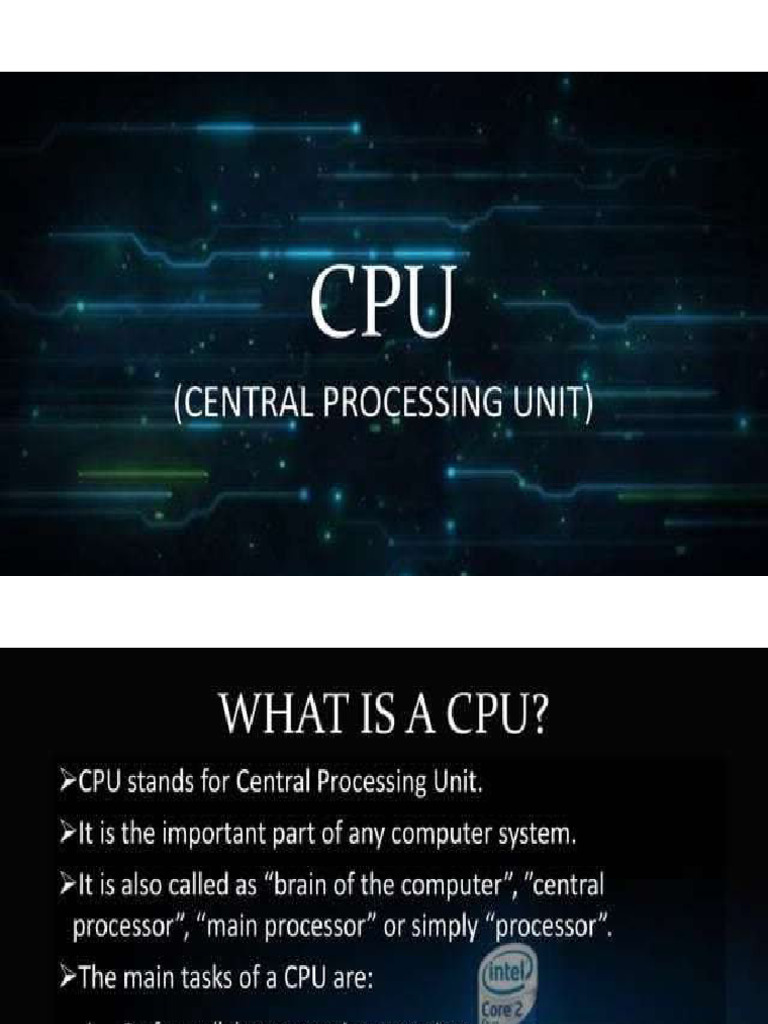 Cpu Introduction | PDF