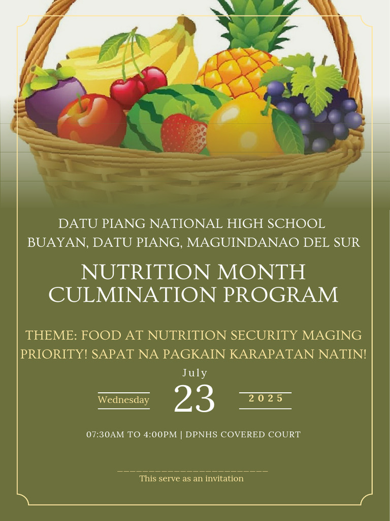 DPNHS Nutrition Month Program 2025 | PDF