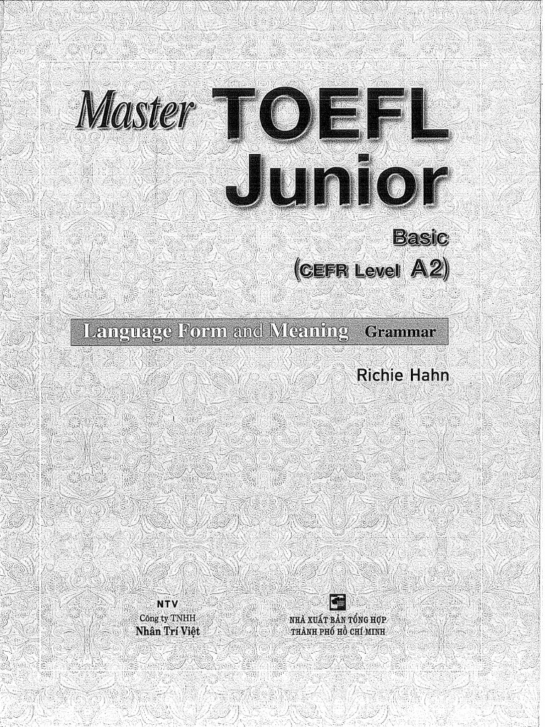 Master TOEFL Junior .Basic Grammar | PDF