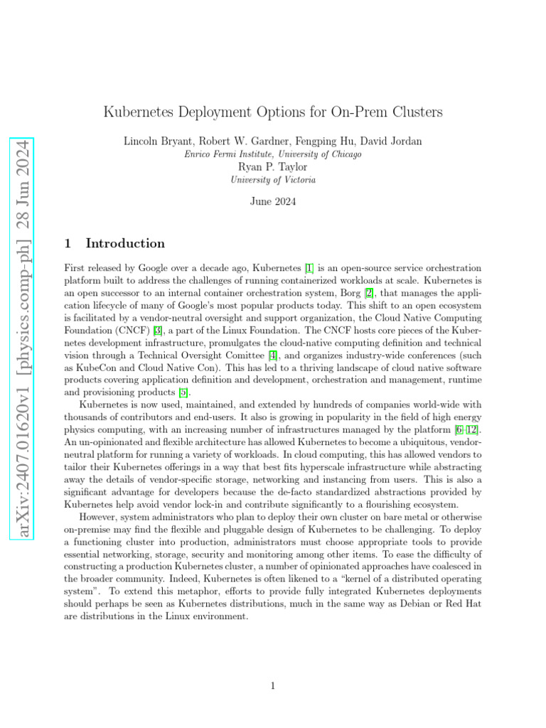 Kubernetes Deployment Options for On-Prem | PDF | Computer Cluster ...