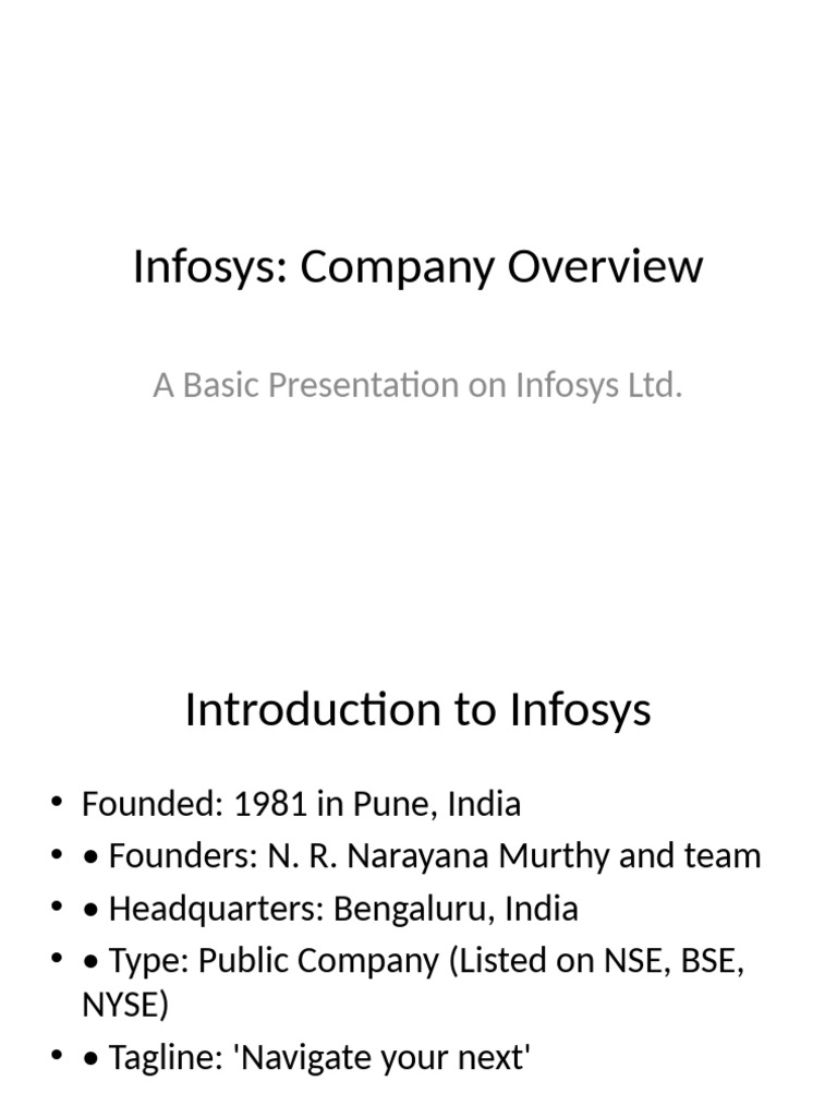 Infosys Company Overview and Insights | PDF
