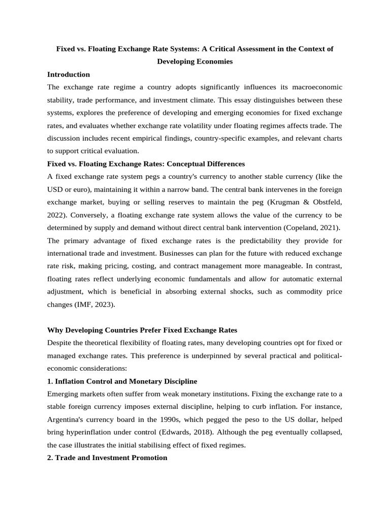 Fixed Vs Floating | PDF | Exchange Rate | Floating Exchange Rate