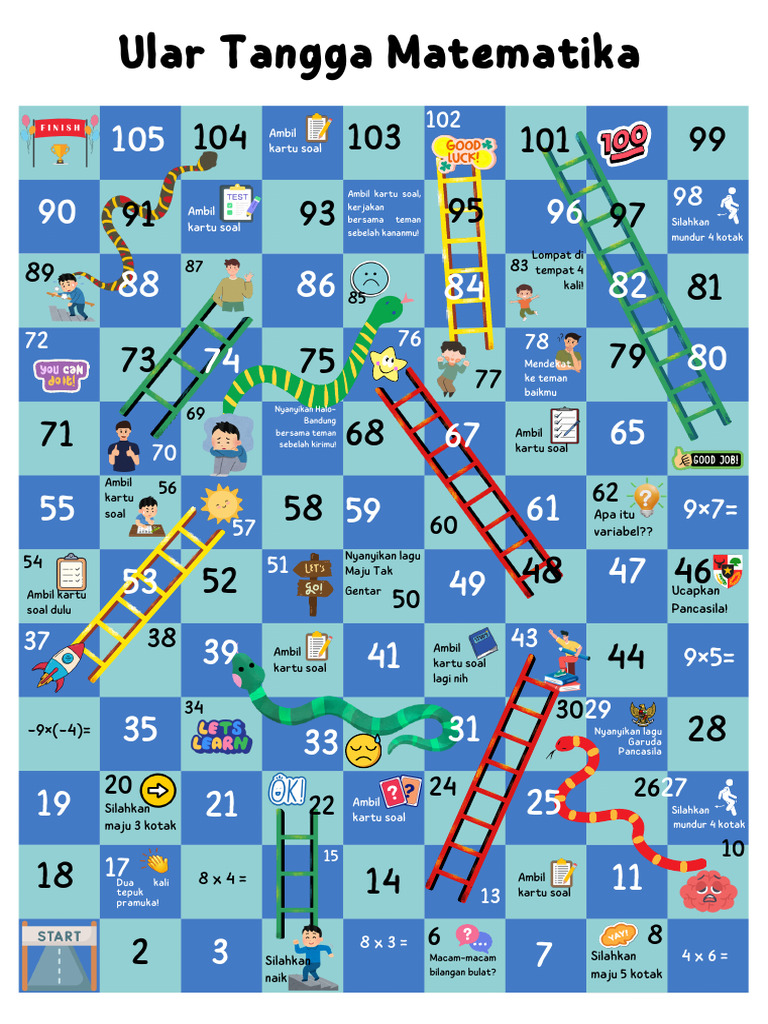 Ular Tangga Matematika Interaktif | PDF