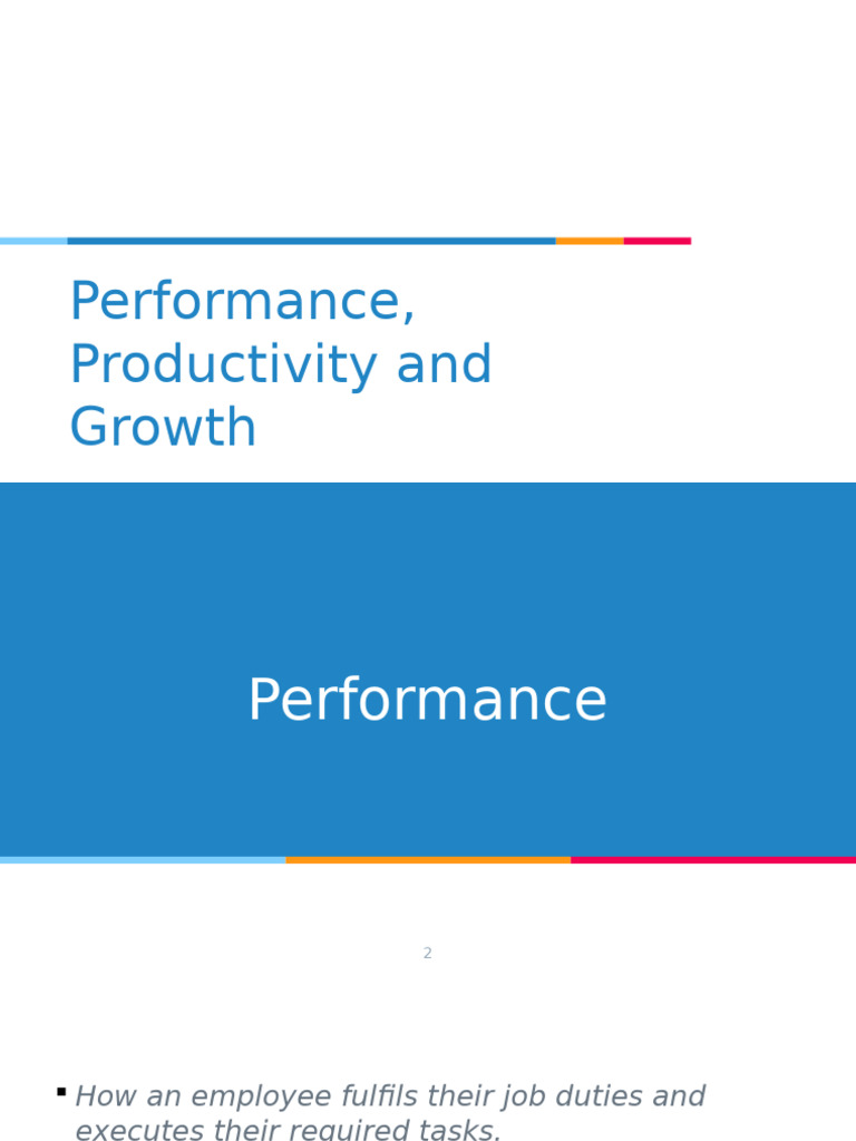 Guest Lecture Performance Productivity Growth | PDF