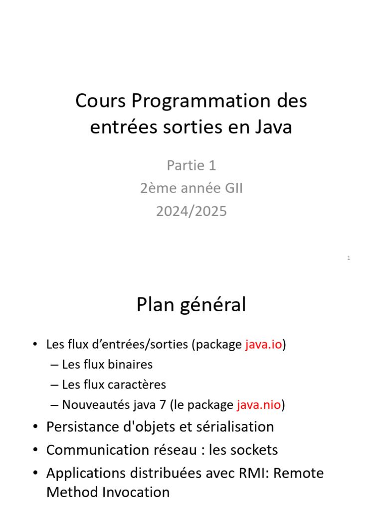 Programmation des flux en Java | PDF | Java (Langage de programmation ...