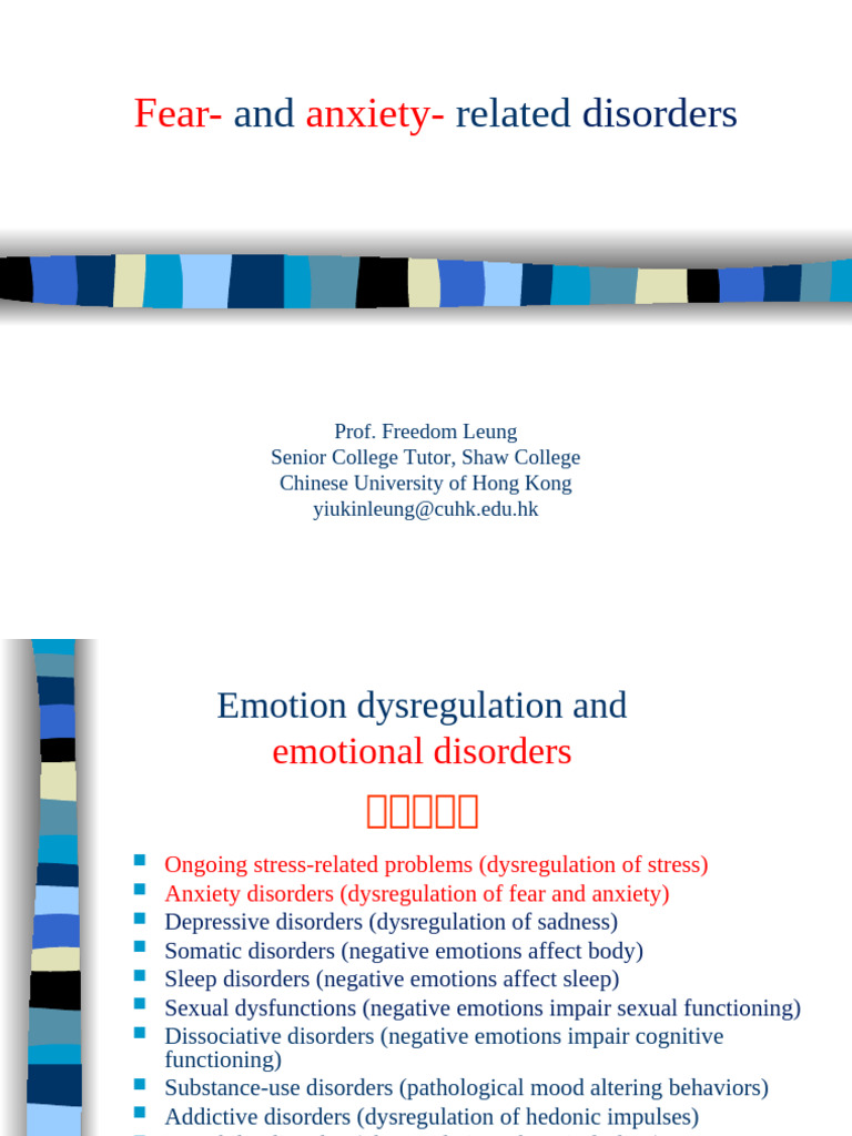 Understanding Fear and Anxiety Disorders | PDF | Anxiety | Panic Attack